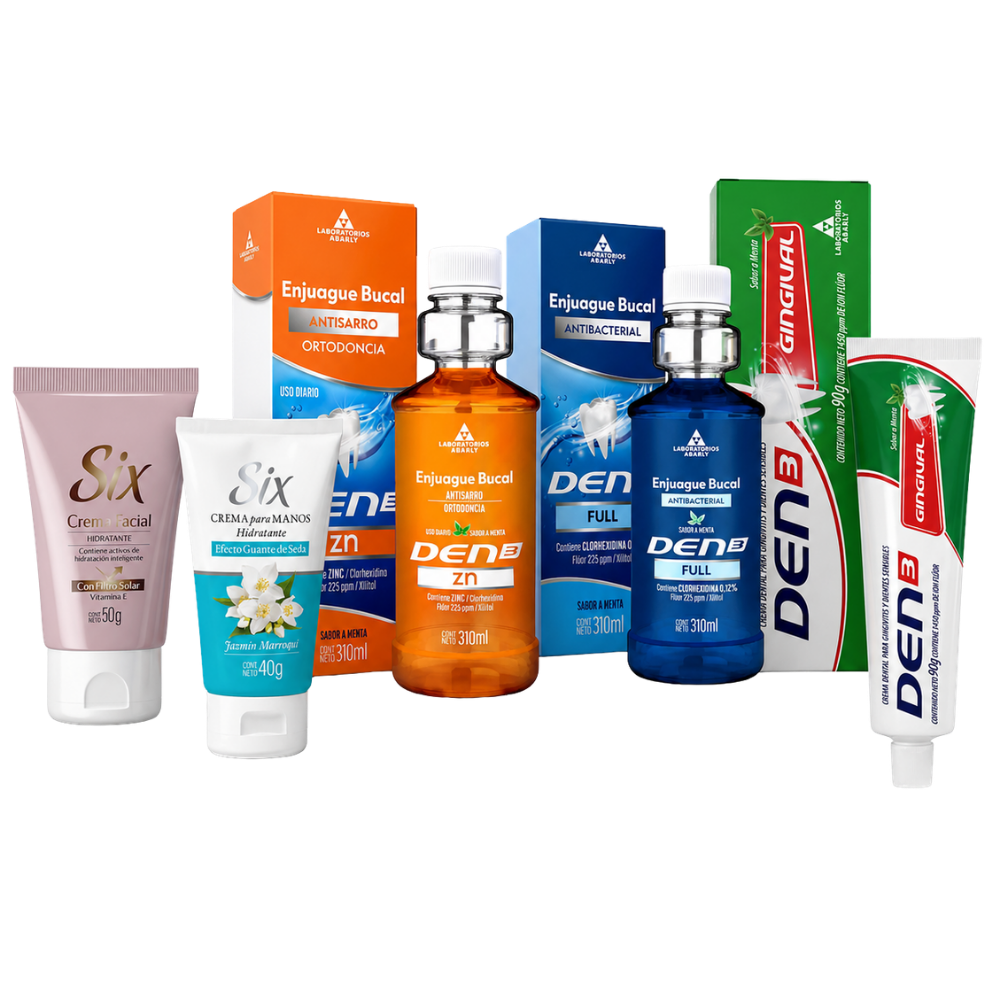 Productos Laboratorios Abarly: líneas SIX y DEN3